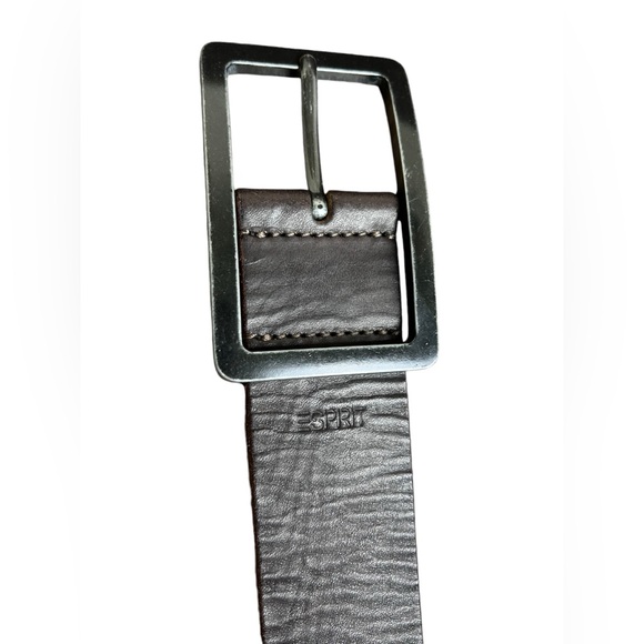 ESPIRIT Black Leather Belt Germany - Picture 3 of 5